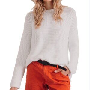 Sh*t That I Knit White Cotton Sweater (L)